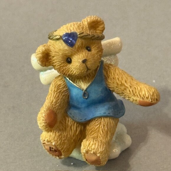 Vintage Cherished Teddies Figurine Enesco Anthropomorphic Birthday September Gem - Picture 1 of 3